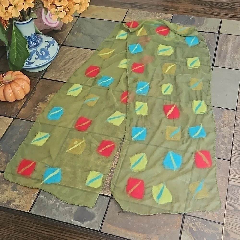 Scarf Handcrafted Wool and Silk NWT 69